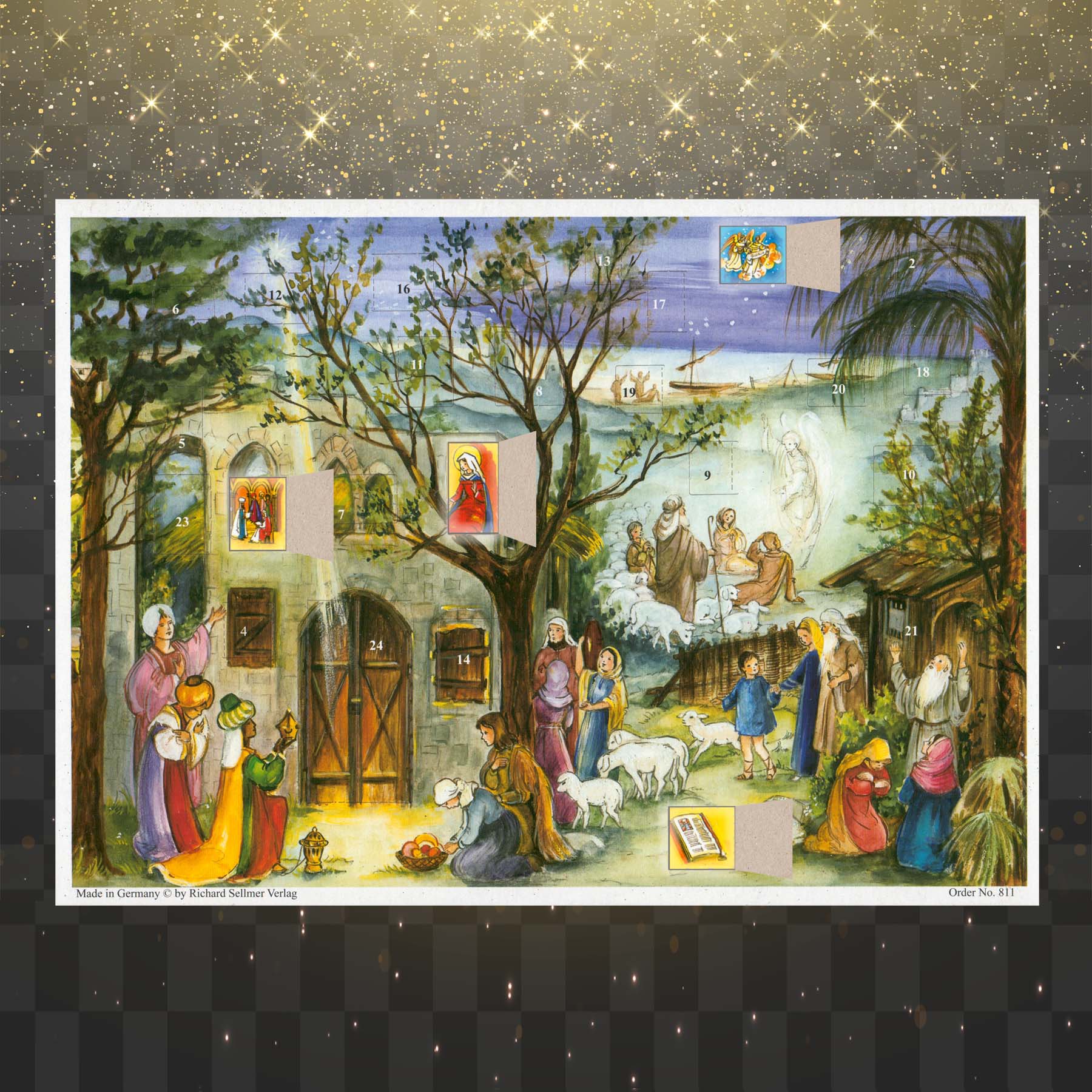 sellmer-verlag-adventskalender-a4-stall-von-bethlehem-papier-adventskalender-que image 2