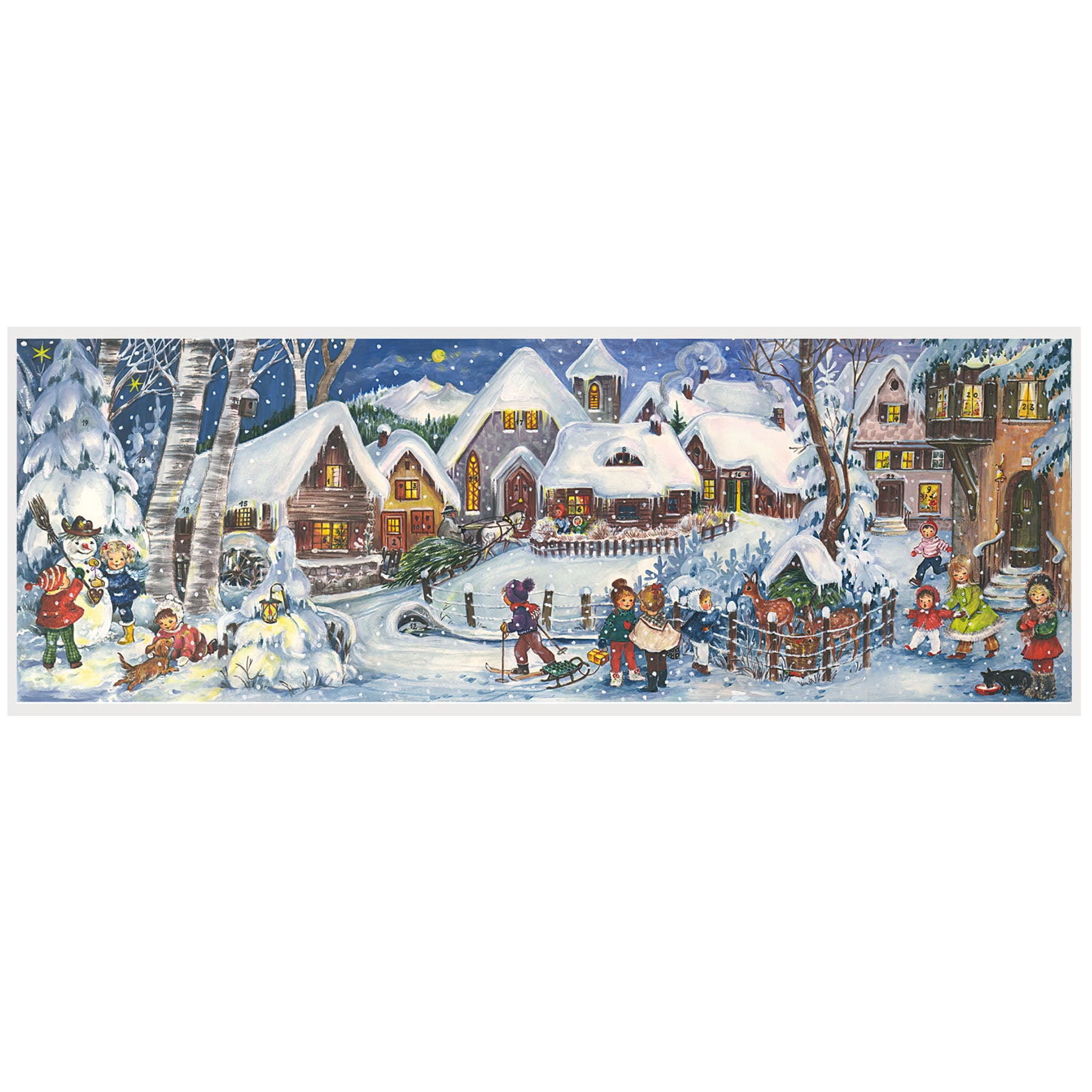 sellmer-verlag-panorama-adventskalender-es-schneit-21-x-65-cm image 1