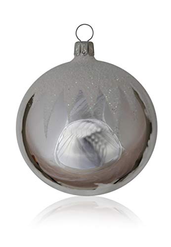 lauschaer-glas-christbaumkugeln-silber-mit-schneedachdekor-5-st-ck-d-5cm image 8