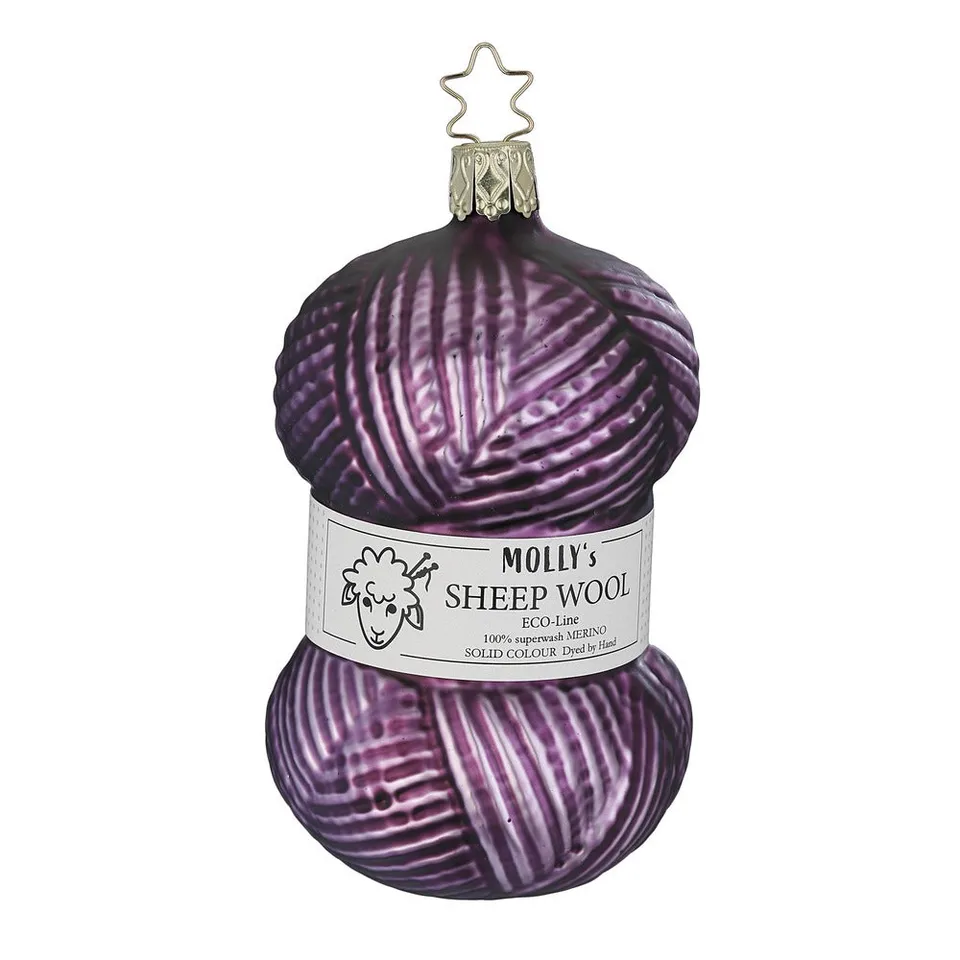 inge-glas-manufaktur-feine-wolle-traube-christbaumschmuck-11-cm-lila image 1
