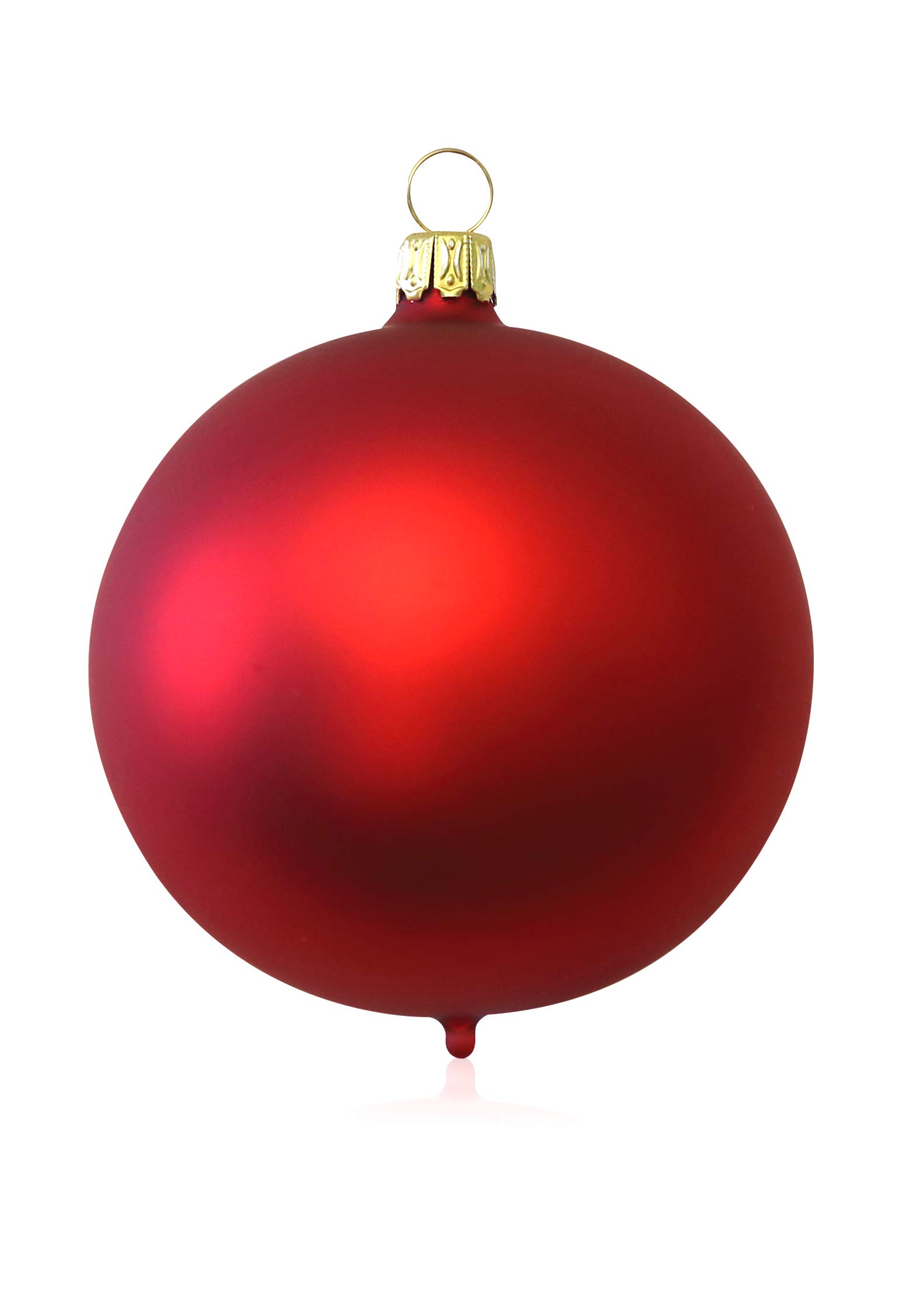 lauschaer-glas-christbaumkugeln-rot-matt-4-st-ck-d-10-cm image 1