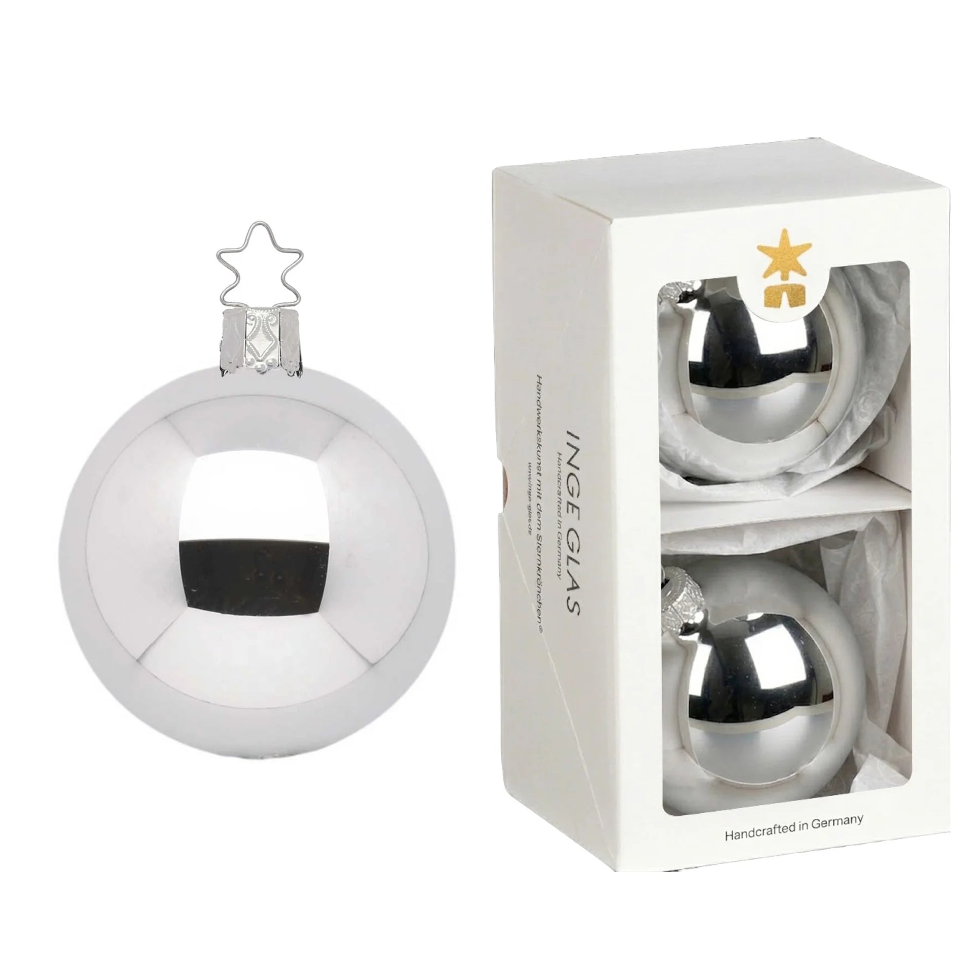 inge-glas-kugeln-christbaumkugel-10-cm-silber-glanz image 1