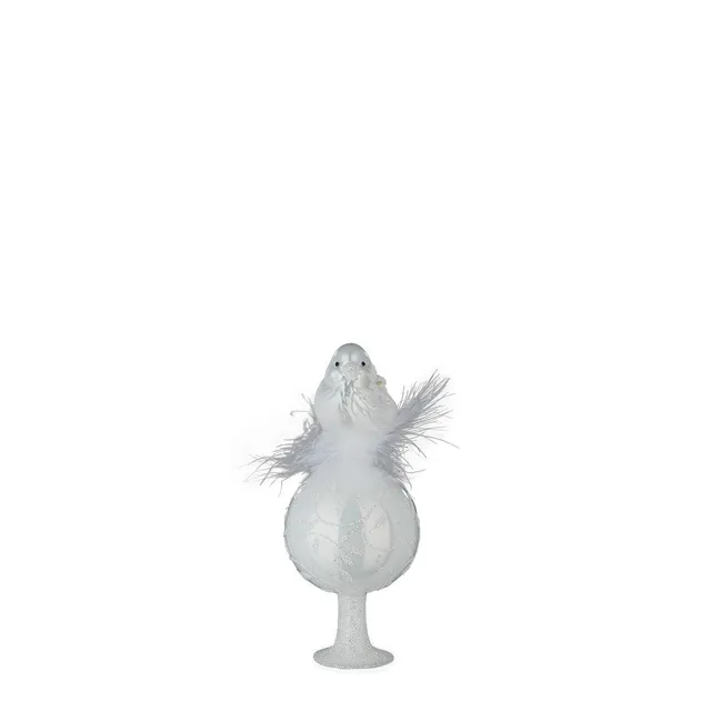 inge-glas-zwitschern-im-schnee-glasfigur-wei-8-x-19-cm image 1