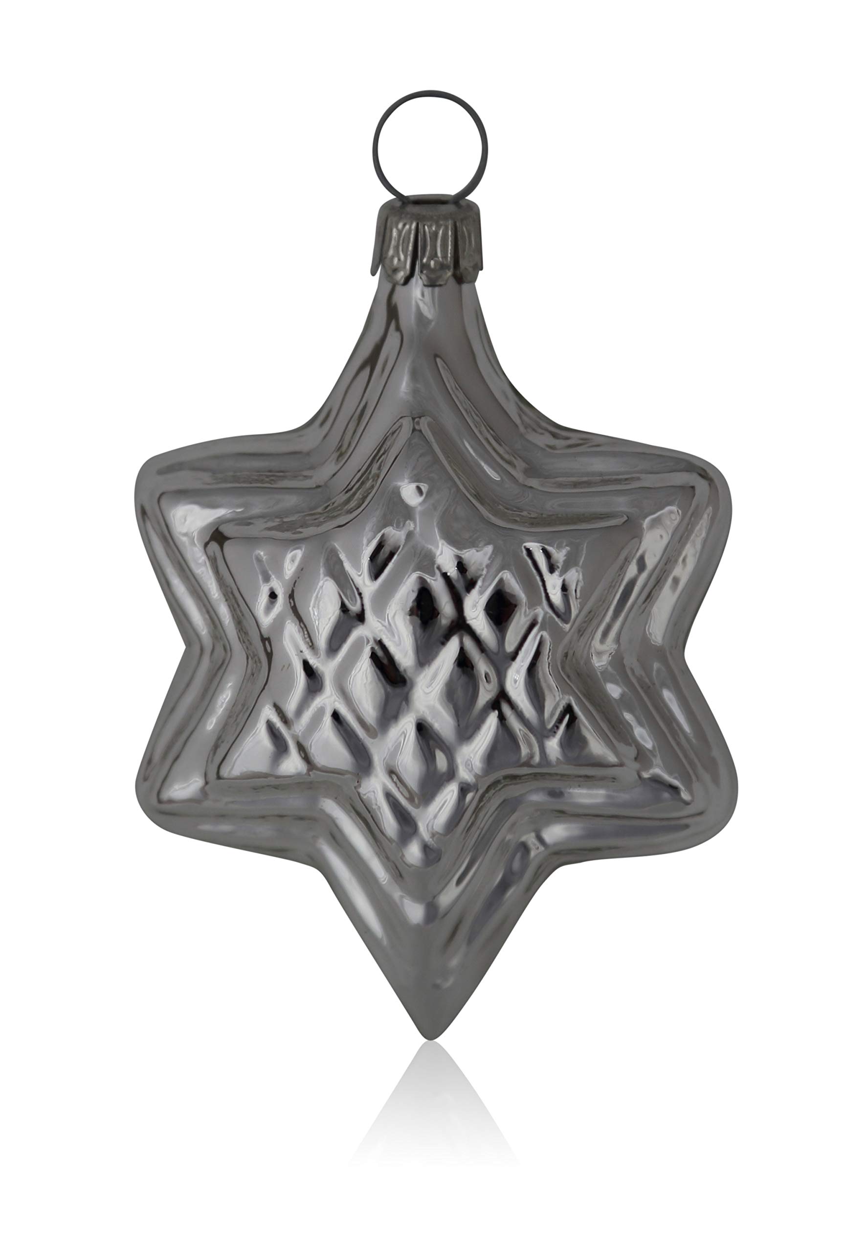 lauschaer-glas-sterne-silber-glanz-4-st-ck-christbaumschmuck-glas image 1