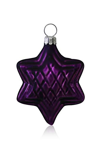 lauschaer-glas-christbaumschmuck-sterne-lila-matt-4-st-ck image 7