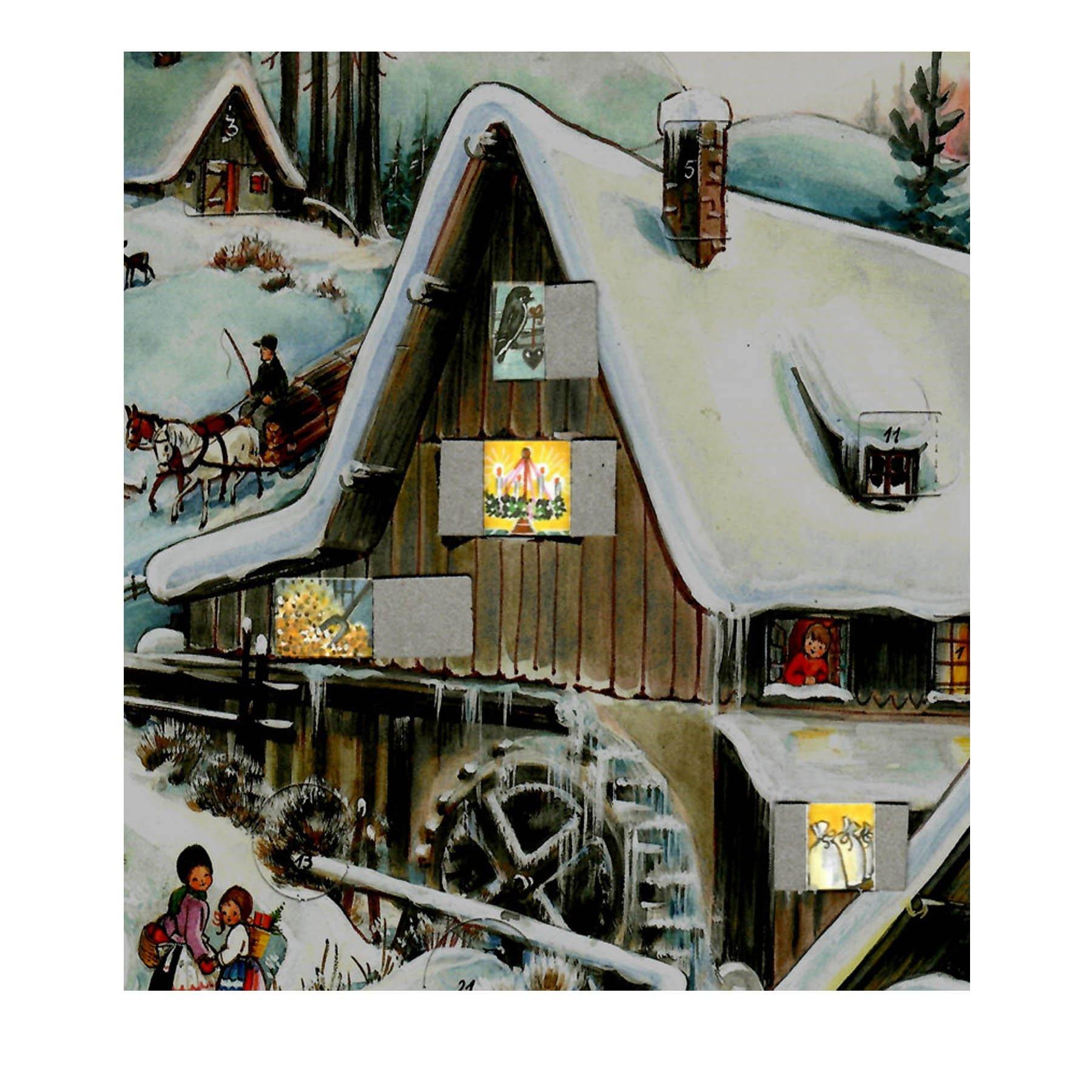sellmer-verlag-adventskalender-a4-an-der-m-hle-hochformat-weihnachtliches-dorfmo image 3