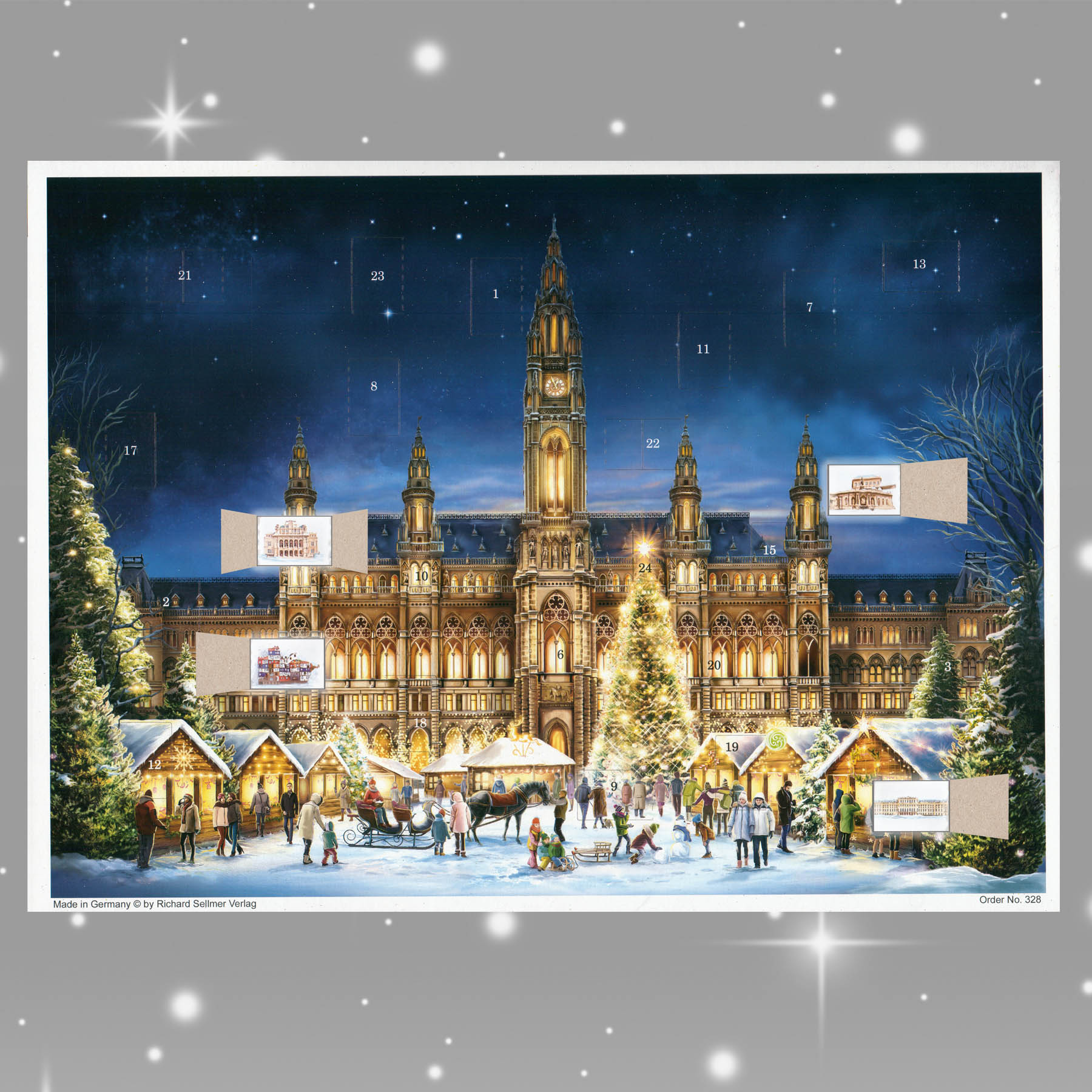 sellmer-verlag-adventskalender-wien-rathaus-a3-papier-adventskalender-querformat image 2