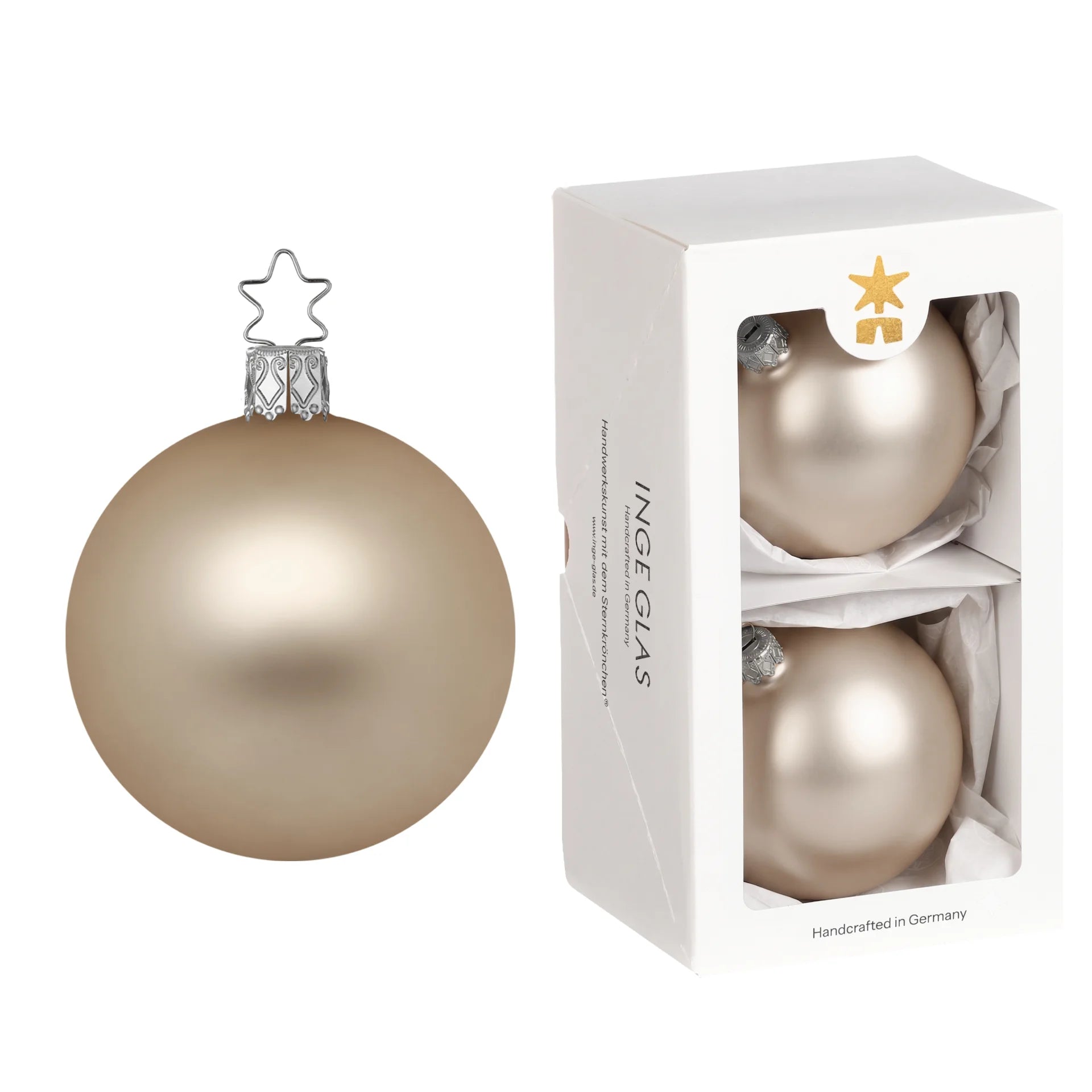 inge-glas-kugeln-steinbock-matt-10-cm-christbaumkugel-creme-beige image 1
