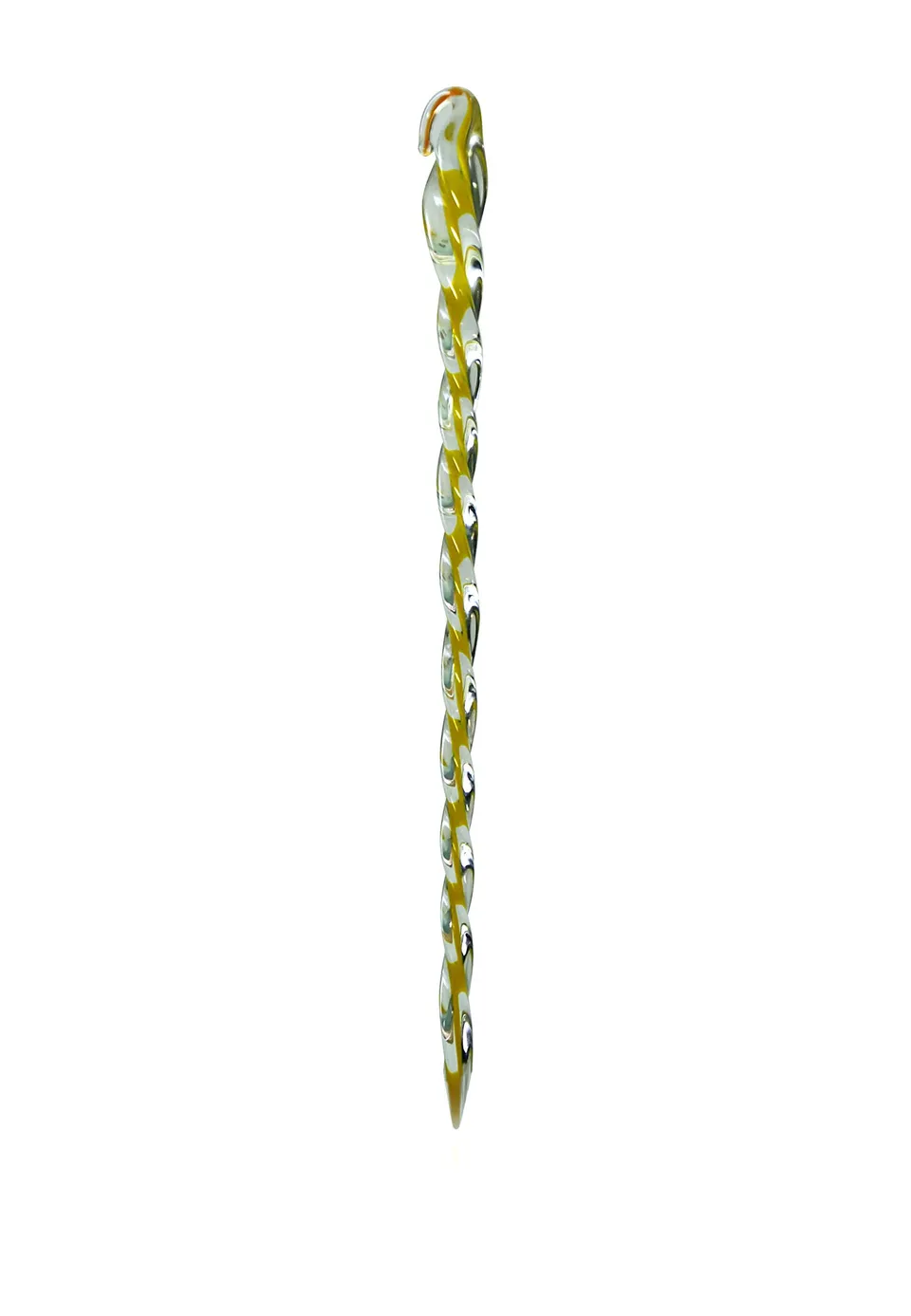 lauschaer-glas-eiszapfen-gelb-6-st-ck-christbaumschmuck-mundgeblasen image 1