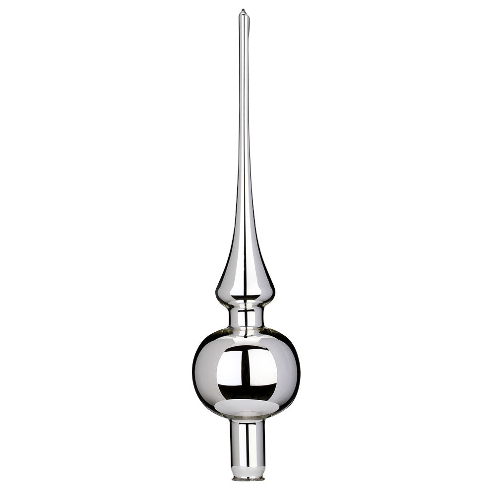 inge-glas-spitze-baumspitze-30-cm-silber-glanz image 1
