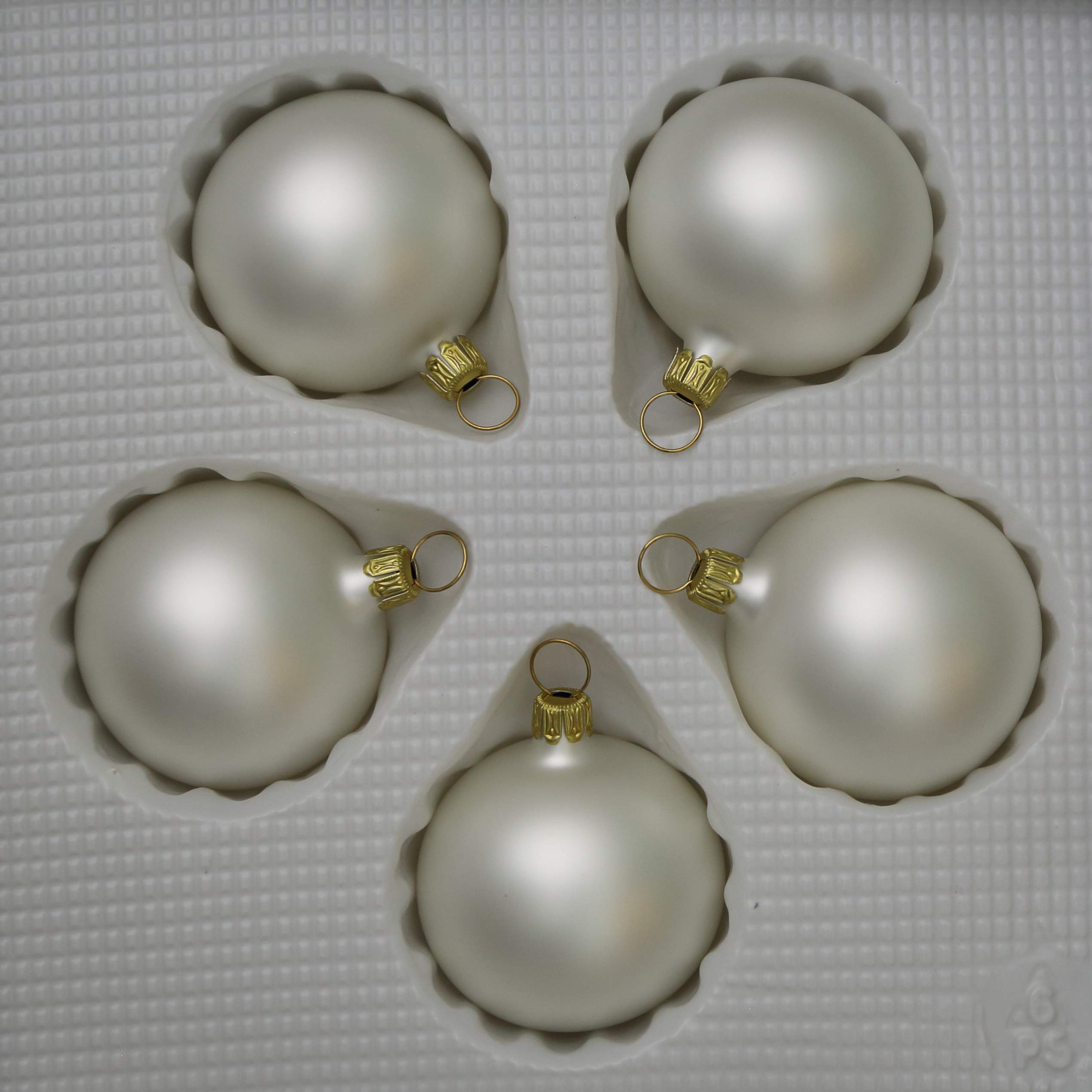 lauschaer-glas-christbaumkugeln-wei-matt-5-st-ck-5-cm image 2