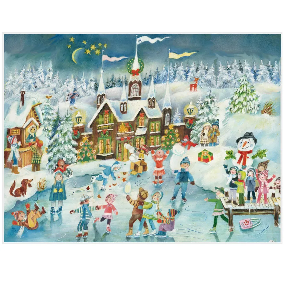 sellmer-verlag-adventskalender-eislauffreuden-am-schloss-gro-format-querformat image 1