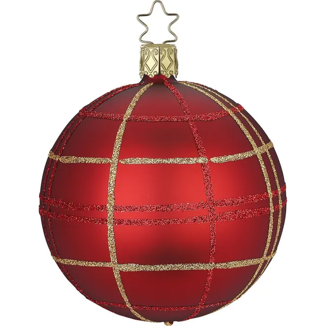 inge-glas-christbaumkugel-klassisches-karo-10-cm image 1