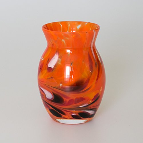 lauschaer-glas-vase-granulat-orange-h-13cm-mundgeblasen image 4