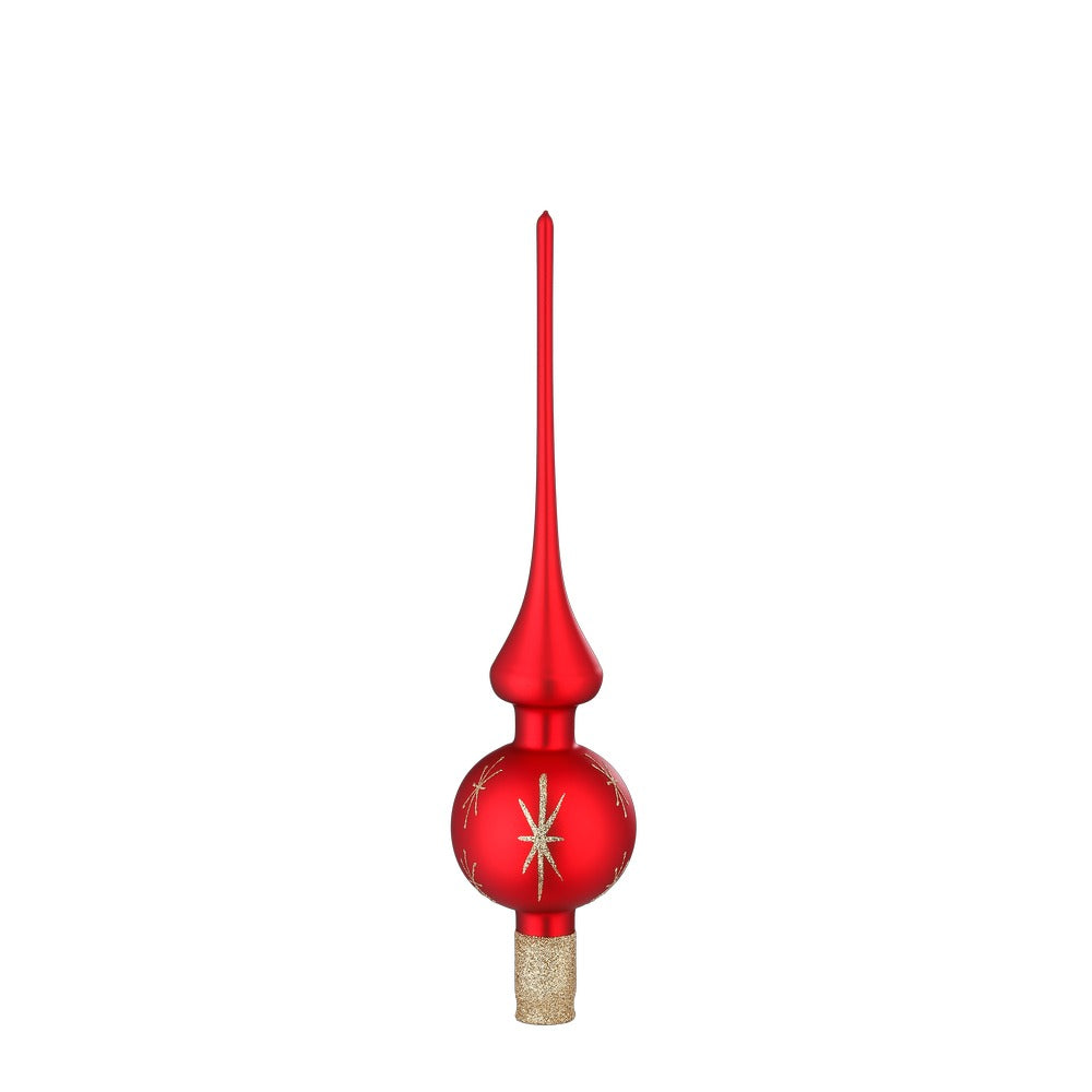 inge-glas-sternentanz-christbaumspitze-aus-glas-7-x-30-cm-rot-matt image 1