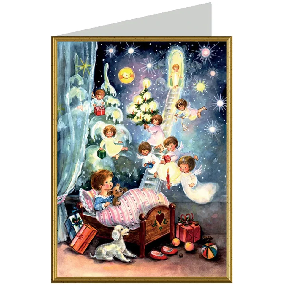 sellmer-verlag-weihnachtskarte-engelstraum-b6-klappkarte-mit-umschlag image 1