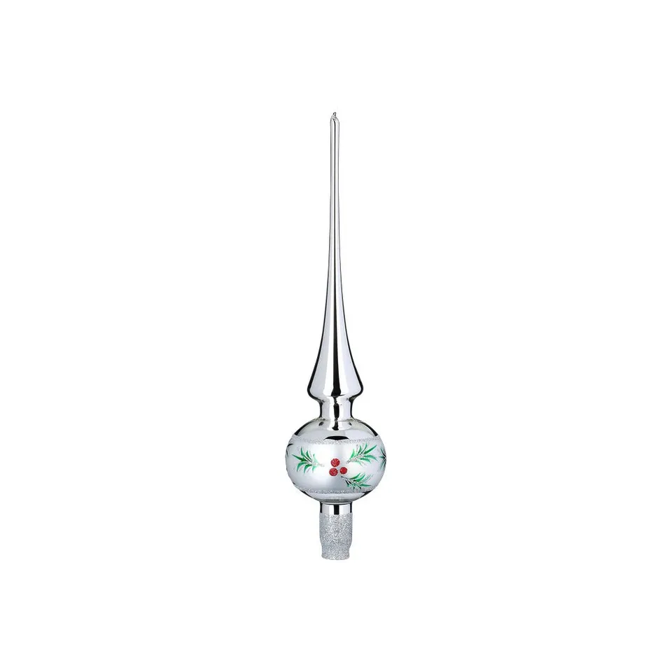 inge-glas-tannenglanz-baumspitze-30-cm-silber-glanz image 1