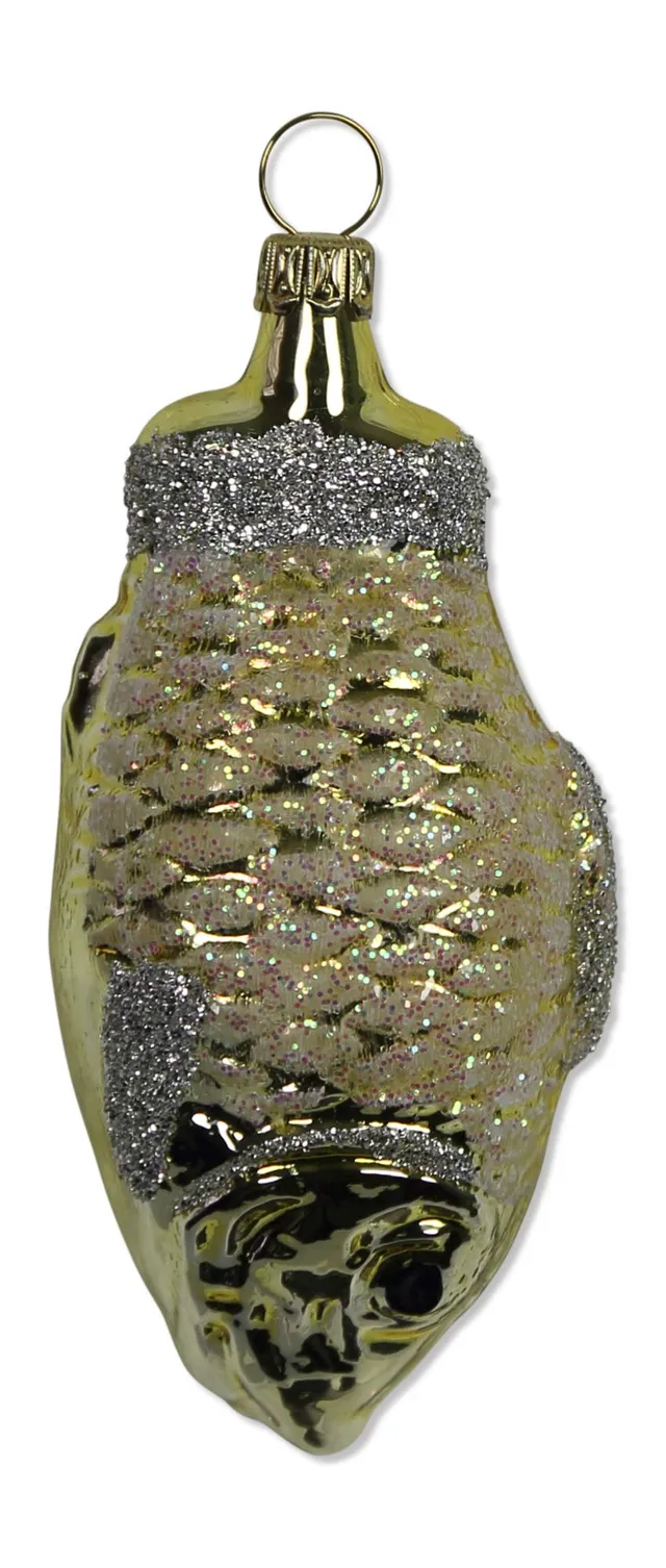 lauschaer-glas-christbaumschmuck-fisch-gold-mundgeblasen image 1