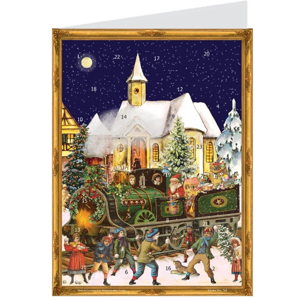 sellmer-verlag-postkarten-adventskalender-weihnachtszug-a6-kalender-zum-verschic image 1