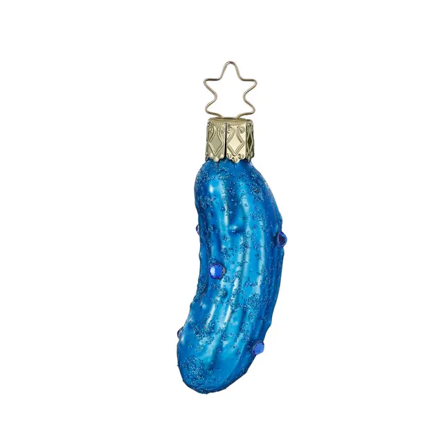 inge-glas-fancy-pickle-glas-gurke-blau-7-cm image 1