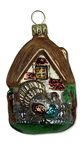 lauschaer-glas-christbaumschmuck-bauernscheune-mit-truthahn-mundgeblasen-handdek image 6