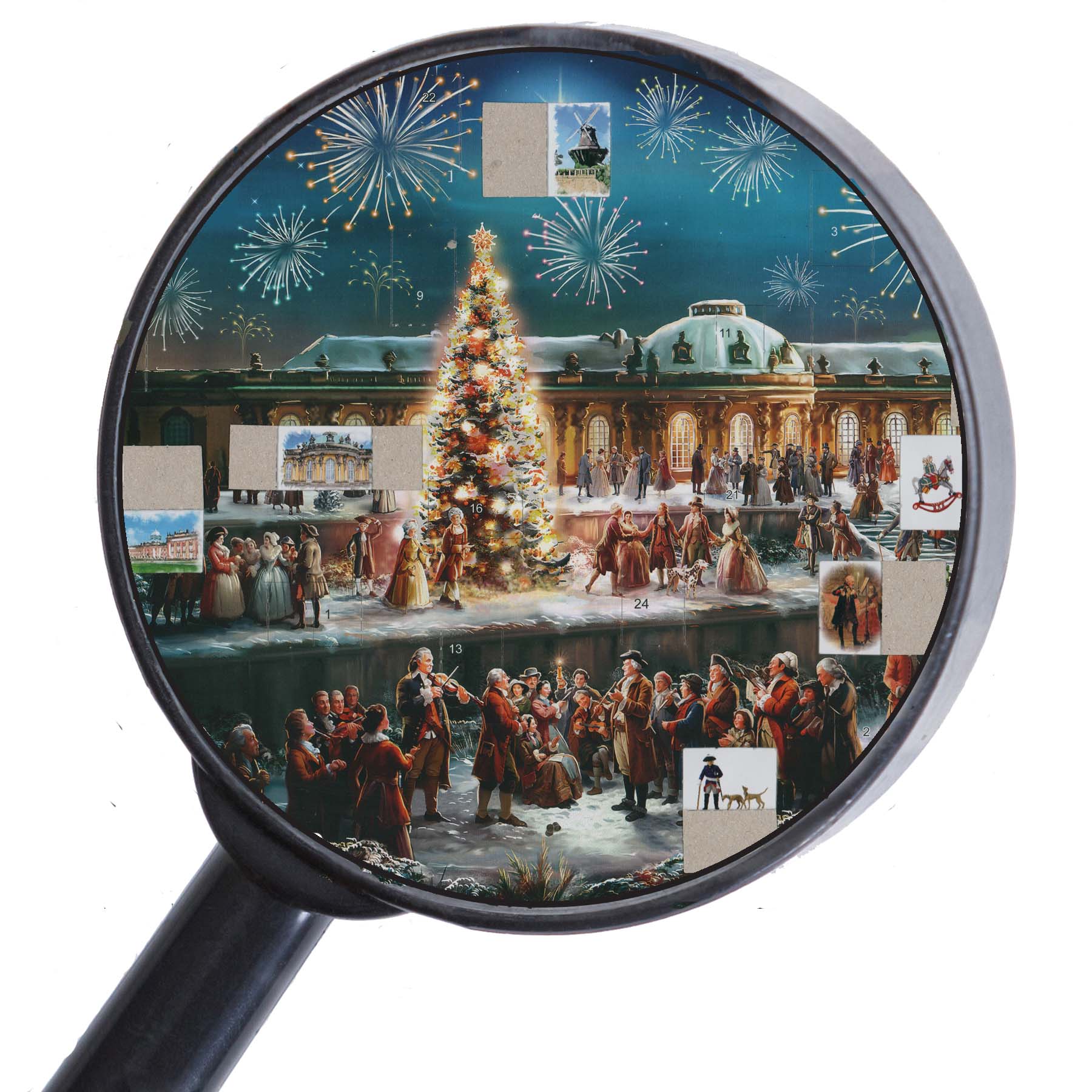 sellmer-verlag-adventskalender-schloss-sanssouci-a3-st-dte-kalender-querformat image 3