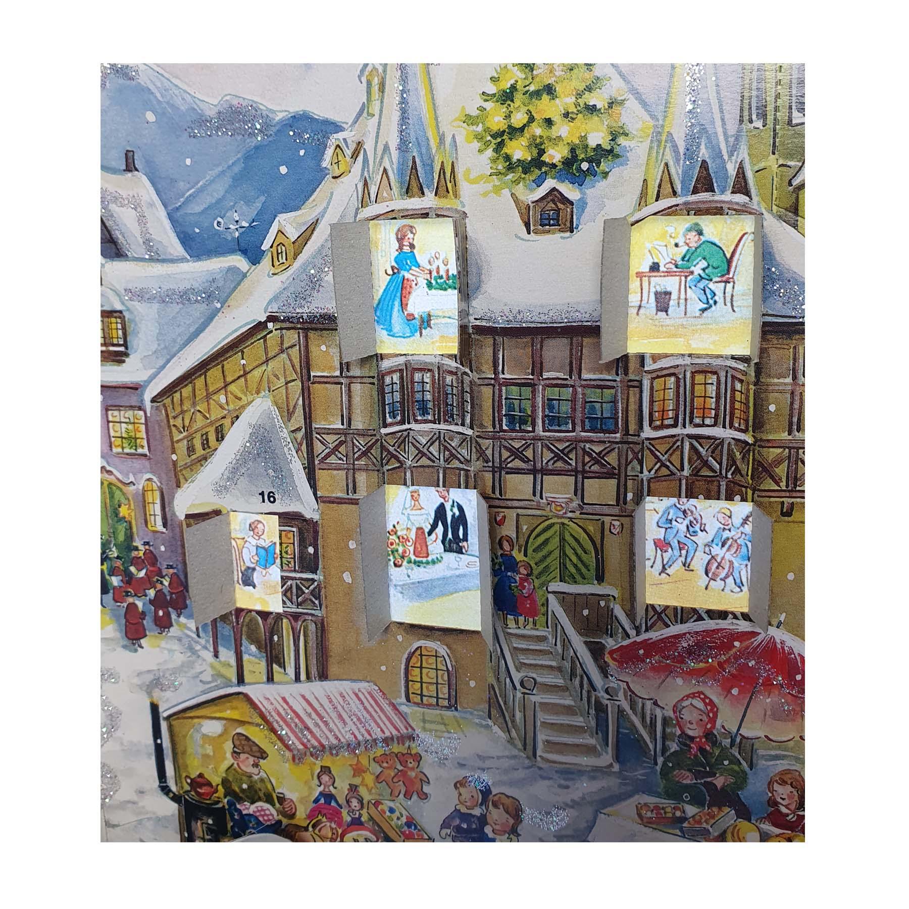 sellmer-verlag-aufstell-adventskalender-altstadtszene-nachdruck-1952 image 5
