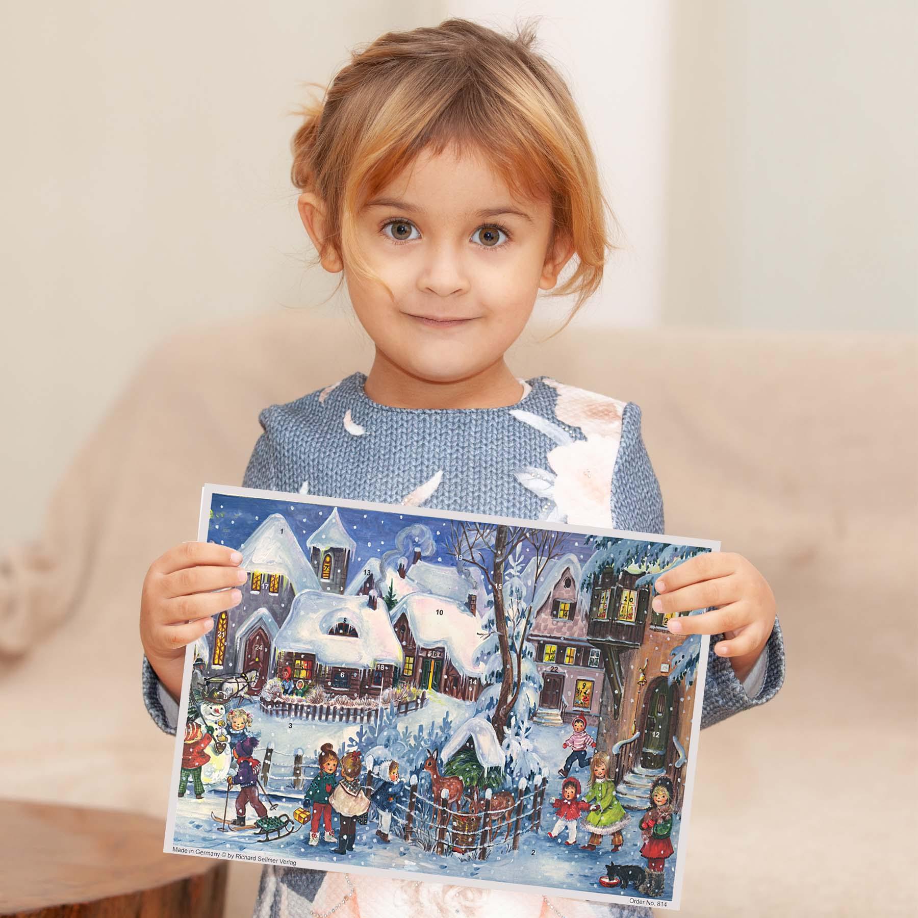 sellmer-verlag-adventskalender-a4-es-schneit-kinder-motiv-mit-glimmer image 6