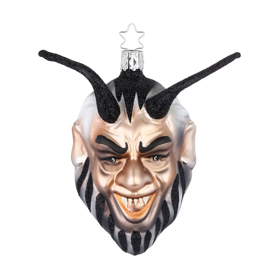inge-glas-manufaktur-frecher-krampus-christbaumschmuck-10-5-cm-grau image 1