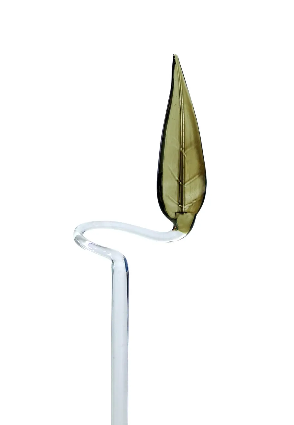 lauschaer-glas-orchideenstab-blumenstab-blatt-hellgr-n-3-x-31-cm image 1
