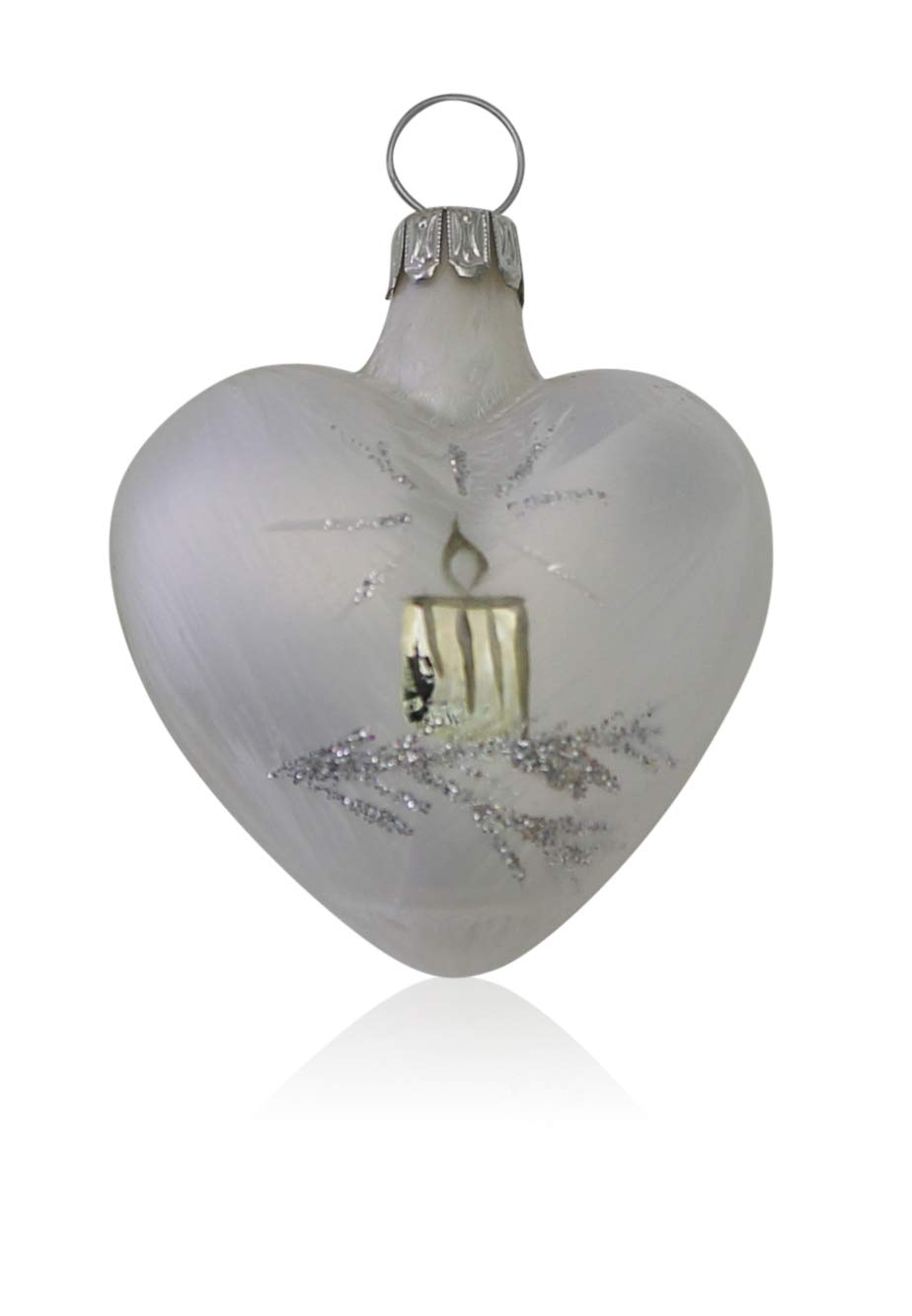 lauschaer-glas-christbaumschmuck-herzen-eislack-wei-mit-kerze-4-st-ck-5-5-cm image 1
