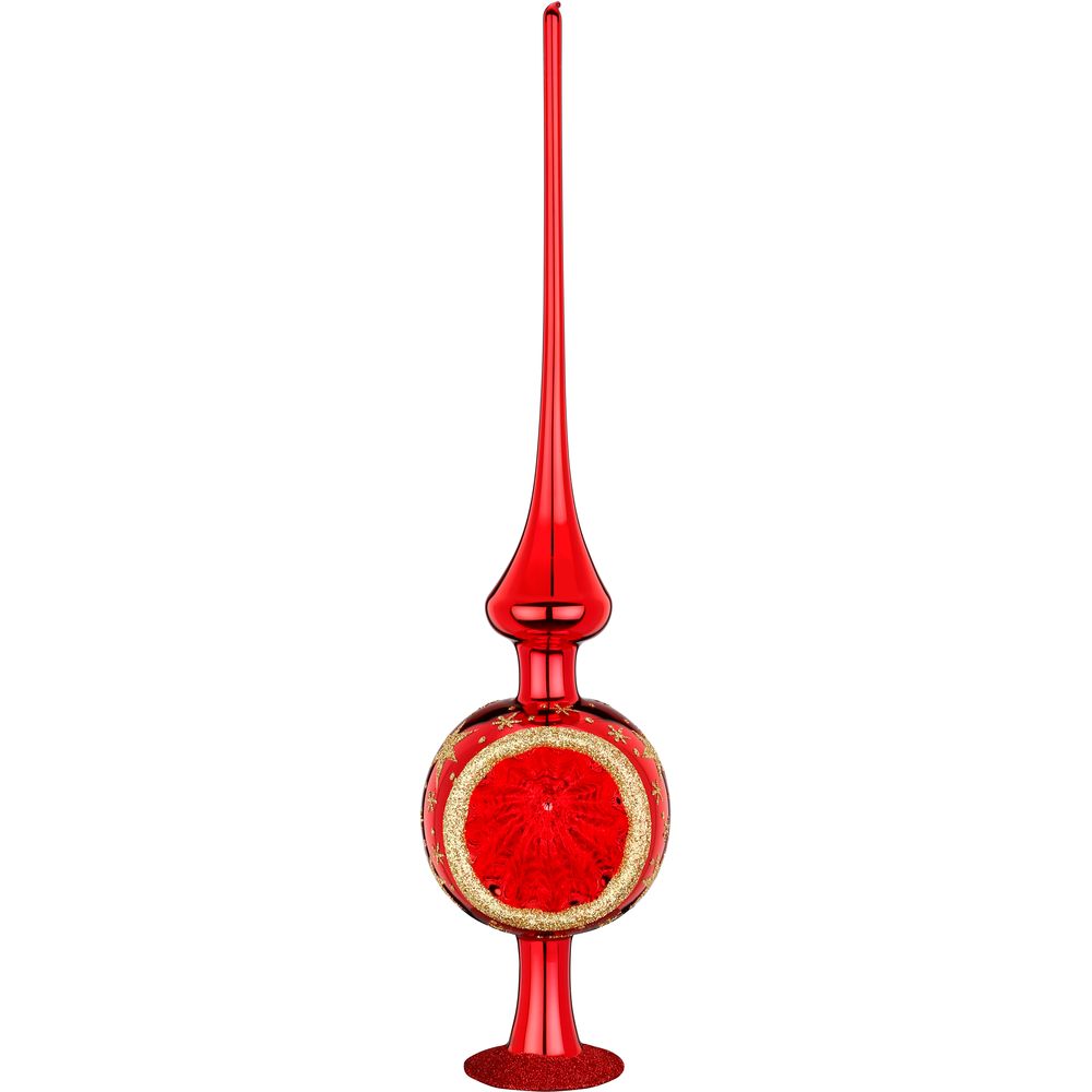 inge-glas-sternenhimmel-baumspitze-8-x-33-cm-rot-glanz image 1
