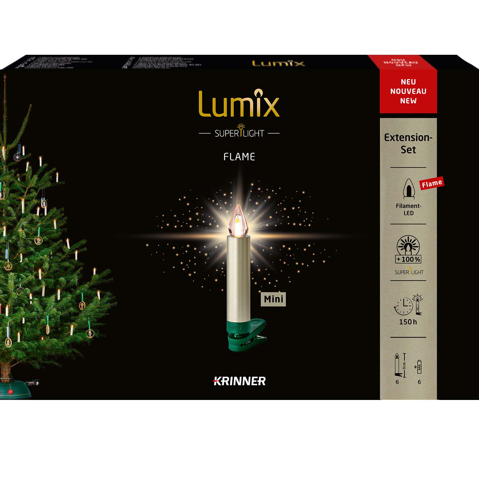 krinner-lumix-superlight-flame-mini-metallic-cashmere-erweiterung image 1