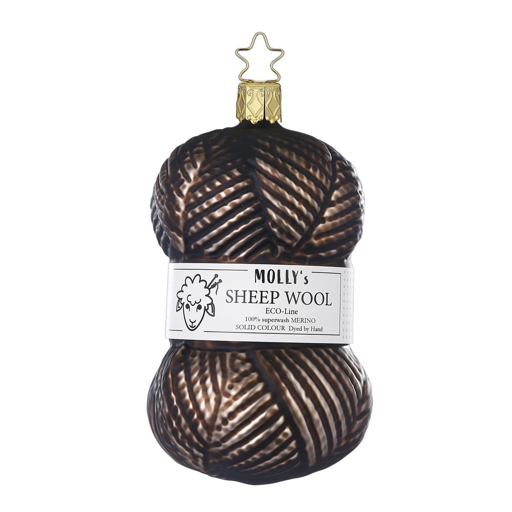 inge-glas-feine-wolle-braun-christbaumkugel-11-cm image 1