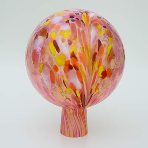 lauschaer-glas-gartenkugel-rosenkugel-rosa-granulat-19cm image 4