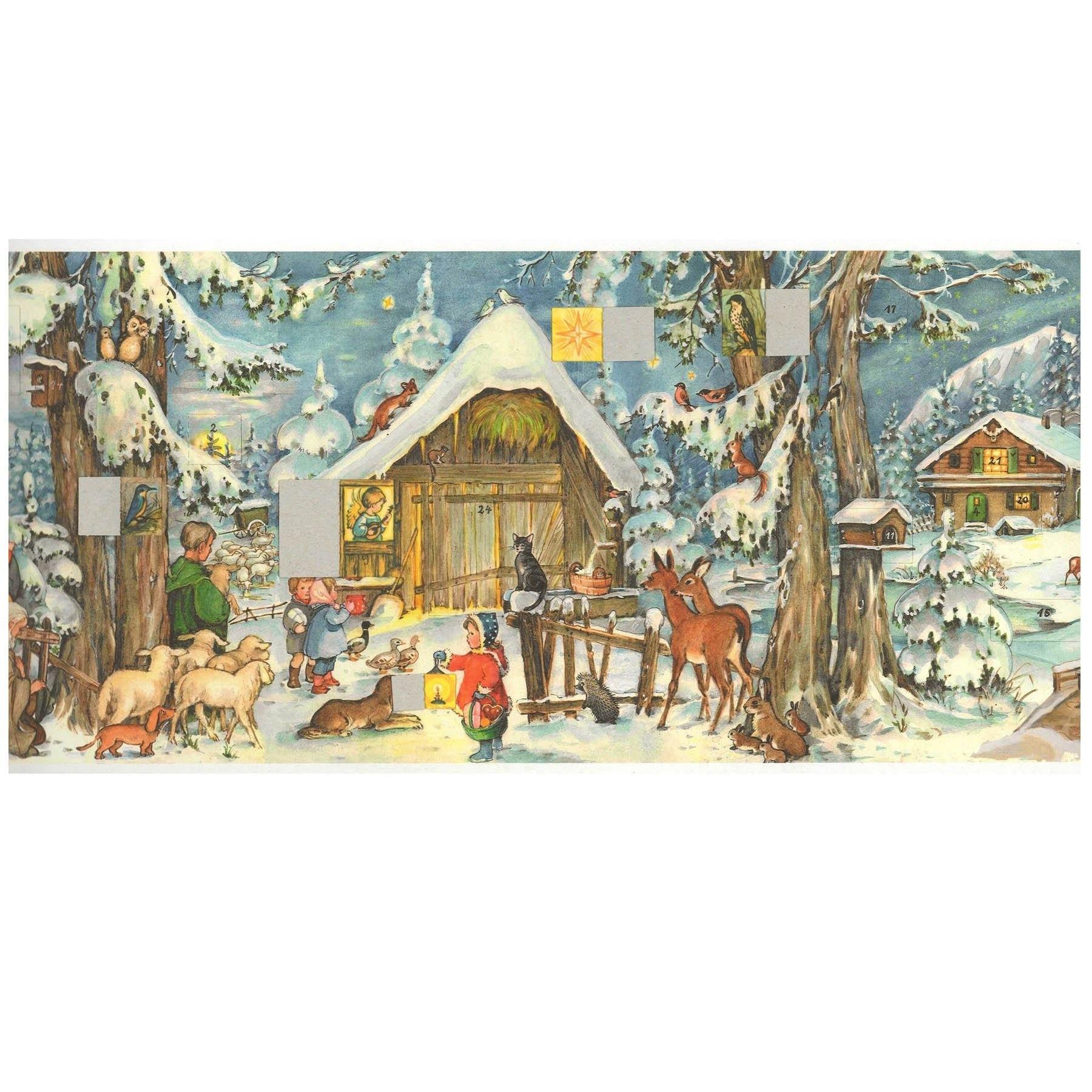 sellmer-verlag-panorama-adventskalender-am-stall-papierkalender-ca-70-cm image 3