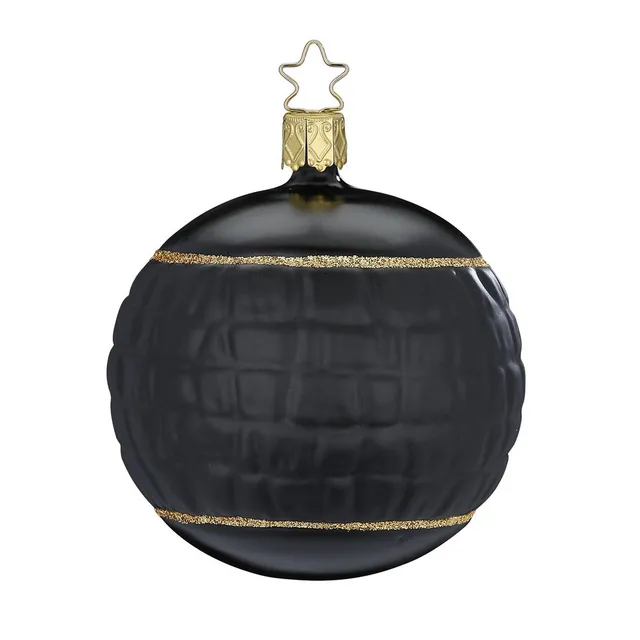 inge-glas-leder-baumkugel-schwarz-8-5-cm image 1