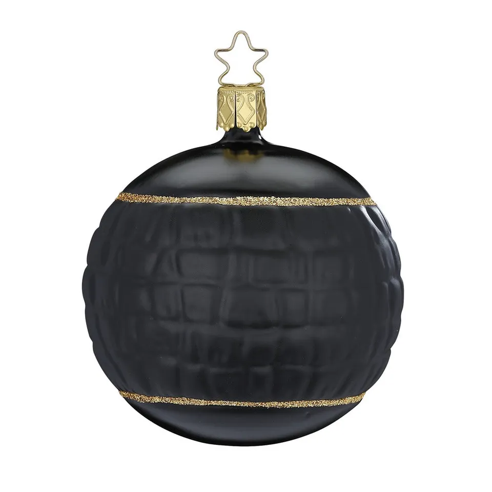 inge-glas-leder-baumkugel-schwarz-8-5-cm image 1