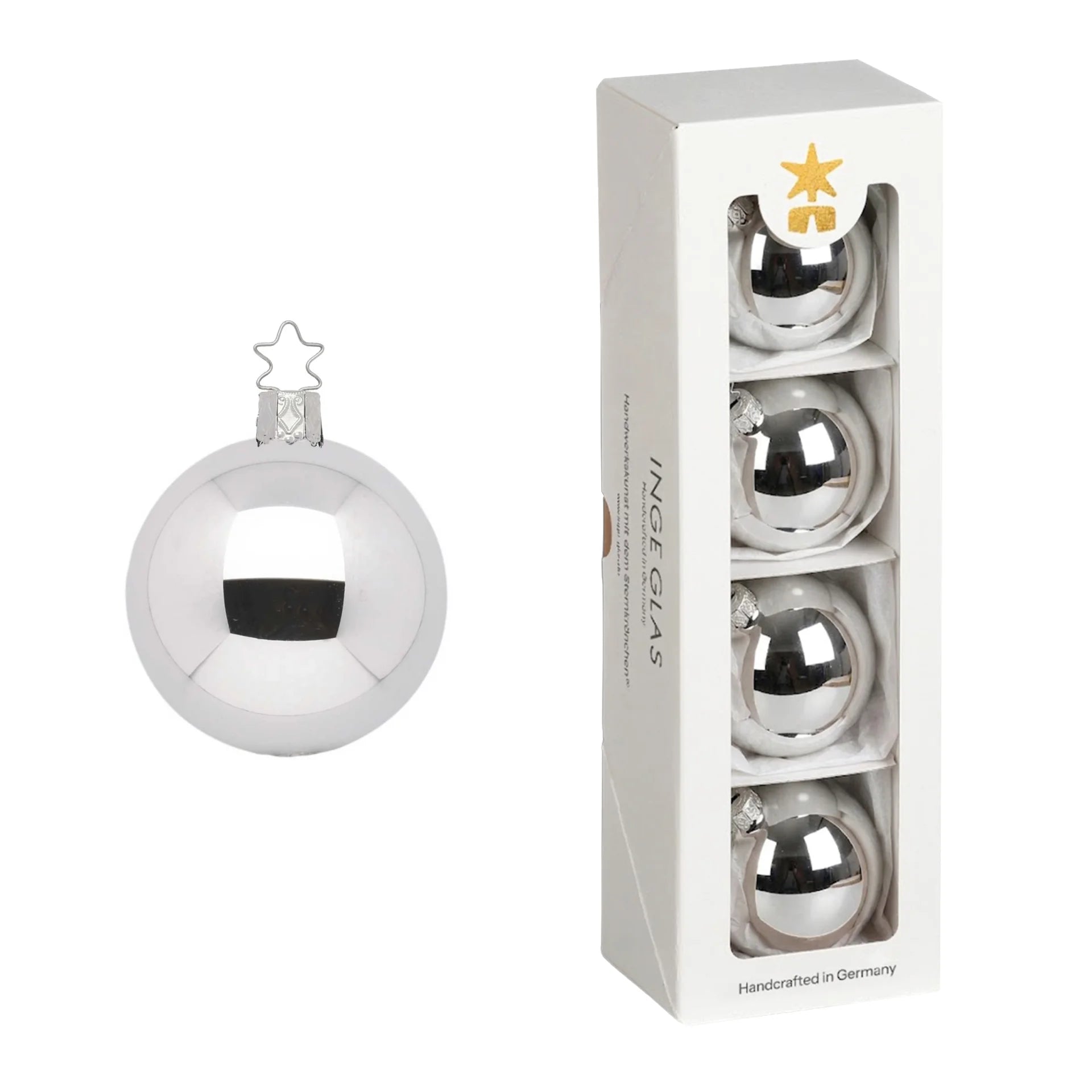 inge-glas-christbaumkugel-6-cm-silber-glanz image 1