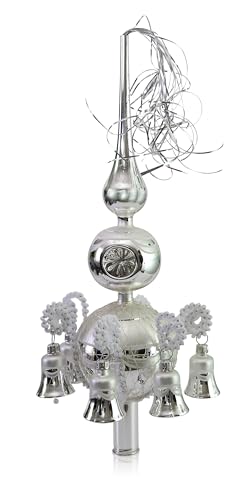 lauschaer-glas-doppelspitze-silber-mit-gl-ckchen-l-33-cm-kugeln-6-8-cm image 8