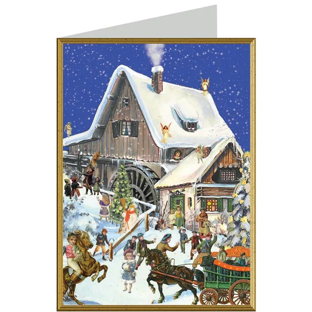 sellmer-verlag-weihnachtskarte-winter-an-der-m-hle-b6-mit-umschlag image 1