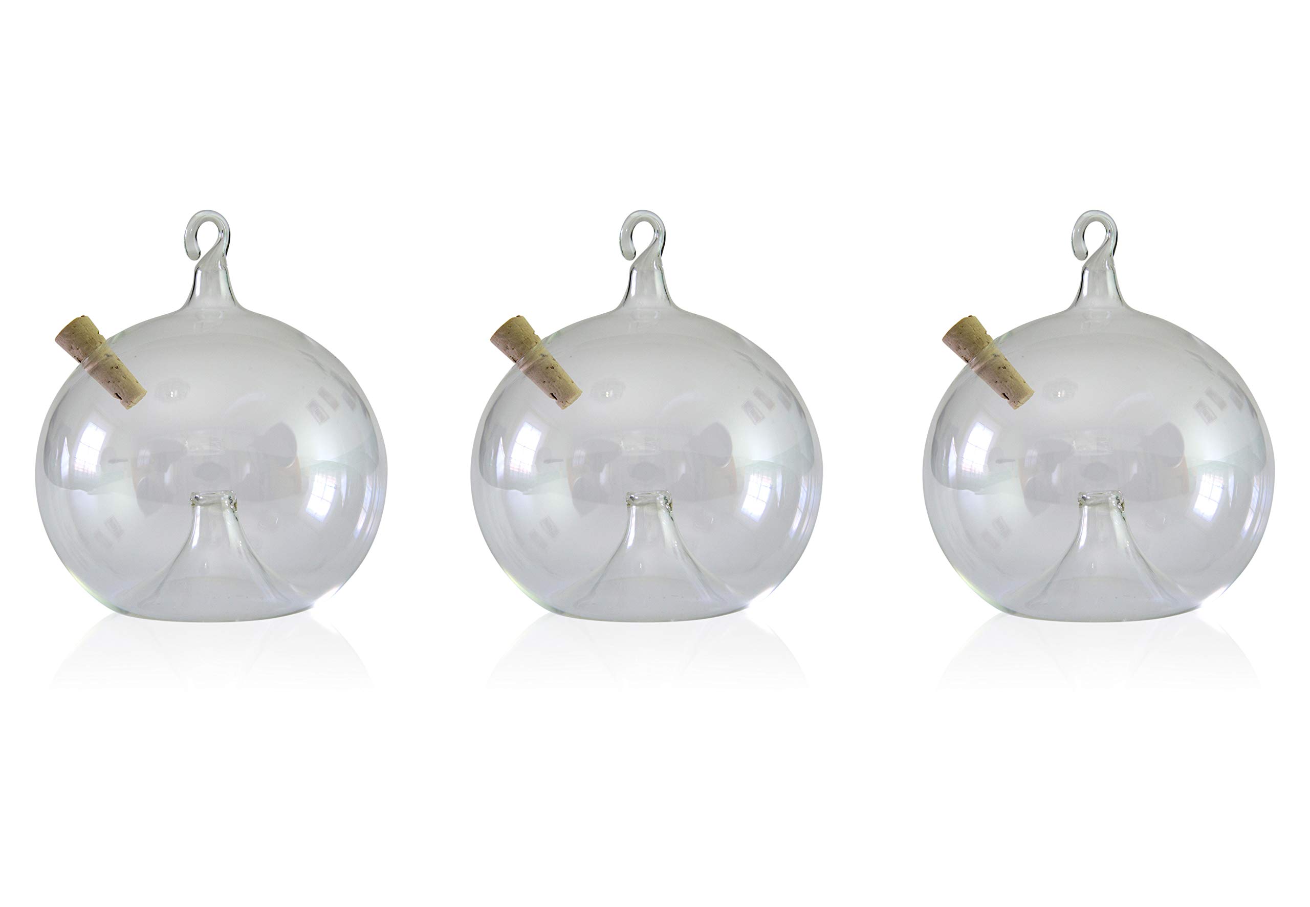 lauschaer-glas-fliegenfallen-zum-h-ngen-8cm-3-st-ck-klarglas-mundgeblasen image 1