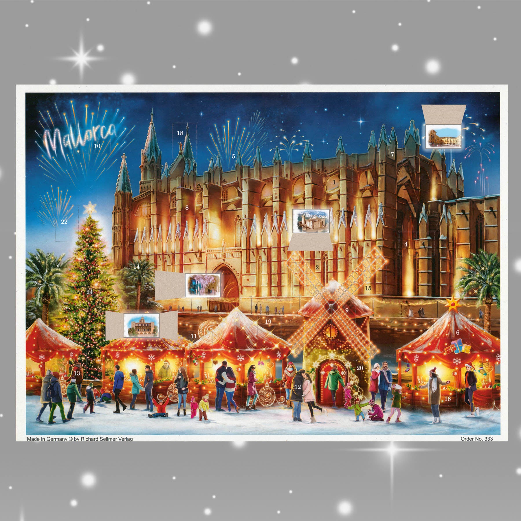sellmer-verlag-adventskalender-kathedrale-palma-mallorca-a3-mit-glimmer image 2