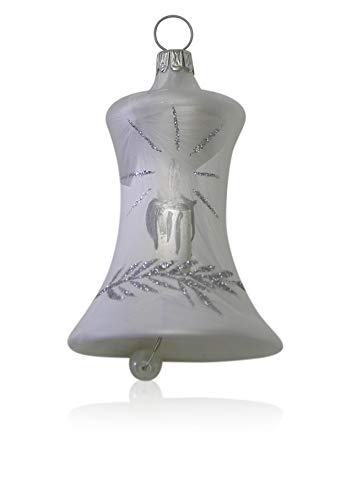 lauschaer-glas-christbaumschmuck-glocken-klein-eislack-wei-mit-kerze-3-st-ck-d-5 image 8