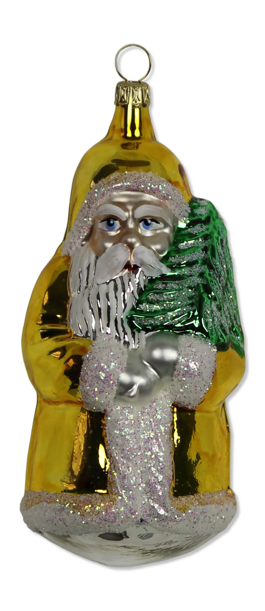 lauschaer-glas-gro-er-weihnachtsmann-gold-christbaumschmuck image 1