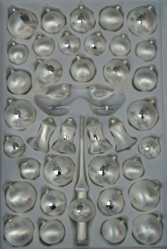 lauschaer-glas-christbaumschmuck-sortiment-wei-eislack-39-teile-mit-glocken-und- image 7