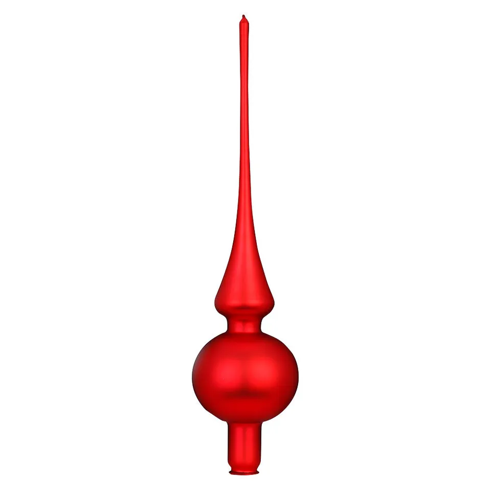 inge-glas-spitze-rot-matt-christbaumspitze-7-x-30-cm image 1