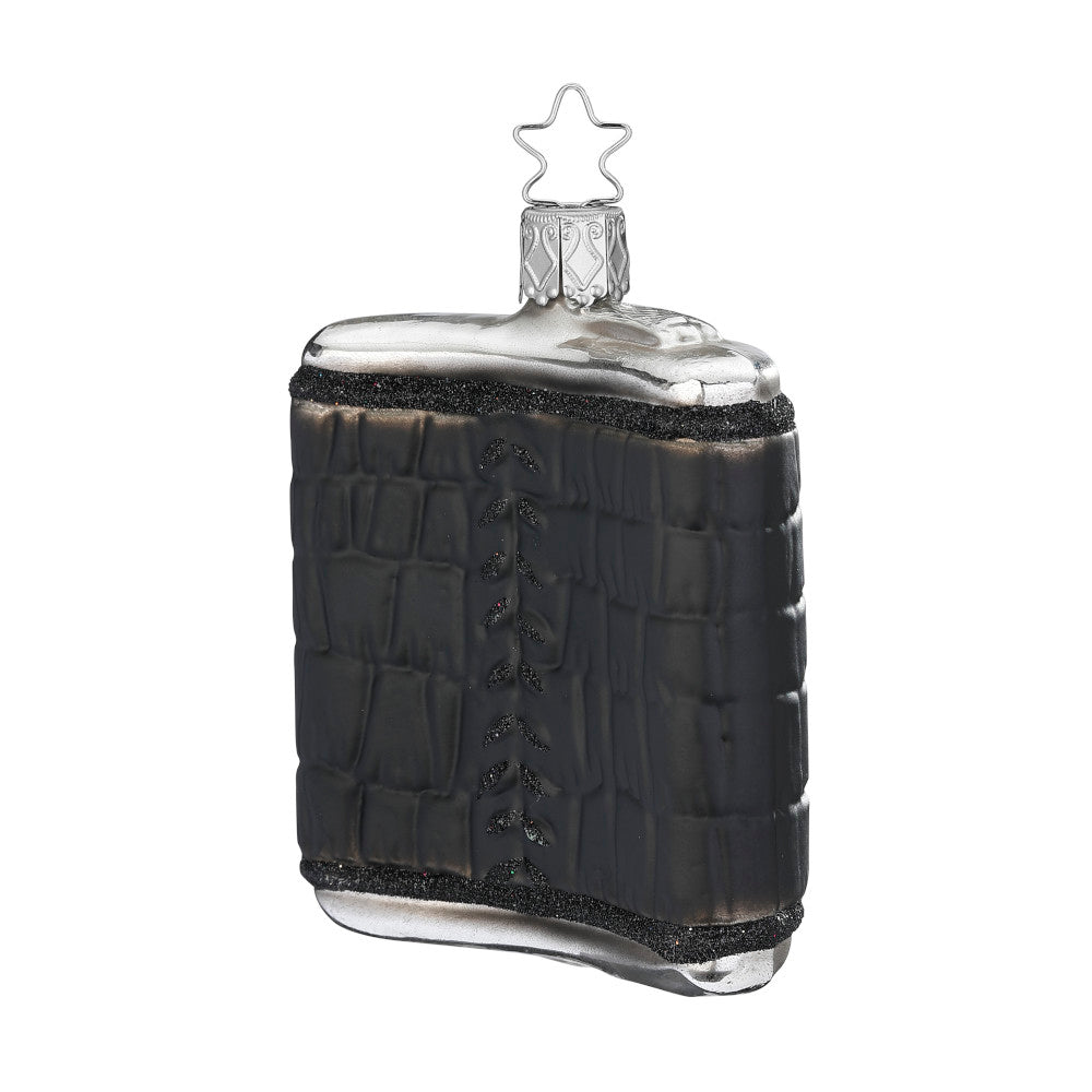 inge-glas-glasornament-flachmann-schwarz-8-5-cm image 1