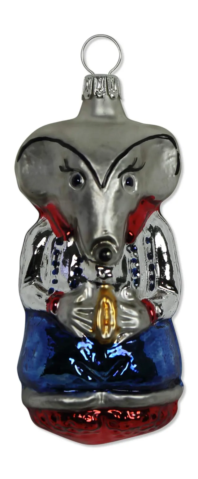 lauschaer-glas-christbaumschmuck-maus-mundgeblasen-handdekoriert image 1