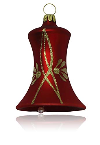 lauschaer-glas-glocken-klein-rot-matt-mit-ranken-3-st-ck-d-5cm-christbaumschmuck image 8